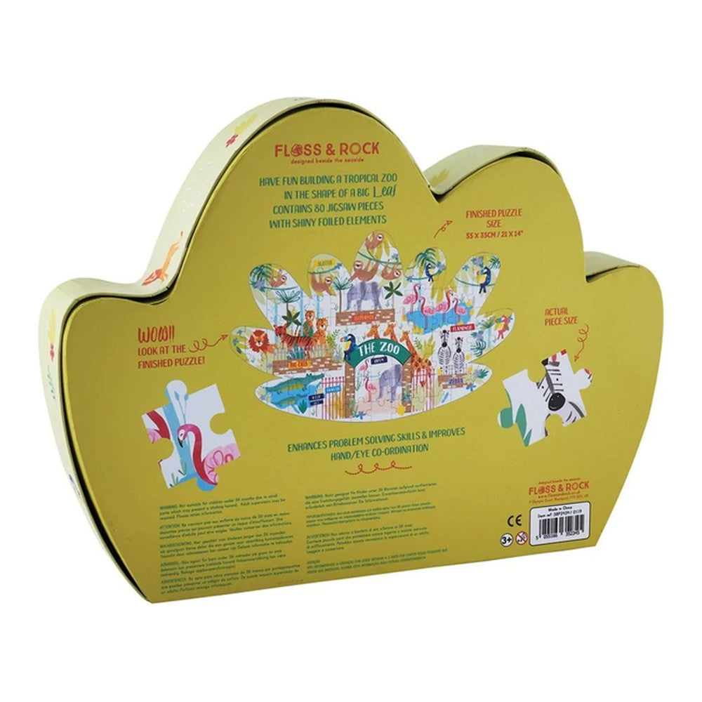 Puzzle Dżungla Floss & Rock – w kształcie palmowego liścia, 80 elementów – zdjęcie 3