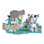 Puzzle Jeden Świat Floss & Rock – 60 elementów z 16 figurkami – zdjęcie 2