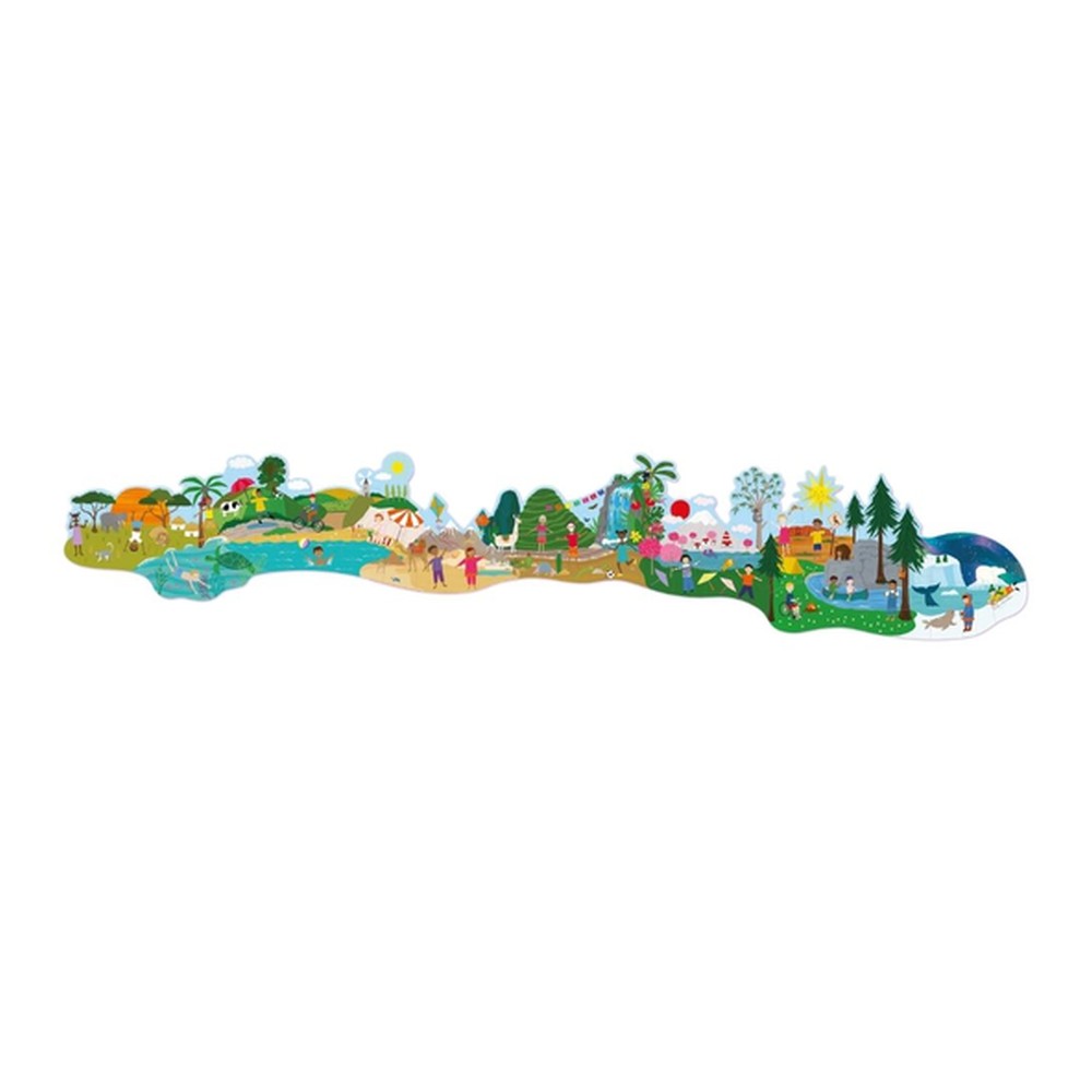 Puzzle Jeden Świat Floss & Rock – 60 elementów z 16 figurkami – zdjęcie 3