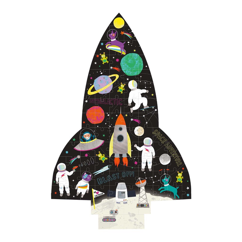 Puzzle Kosmos Floss & Rock – w kształcie rakiety, 80 elementów – zdjęcie 2