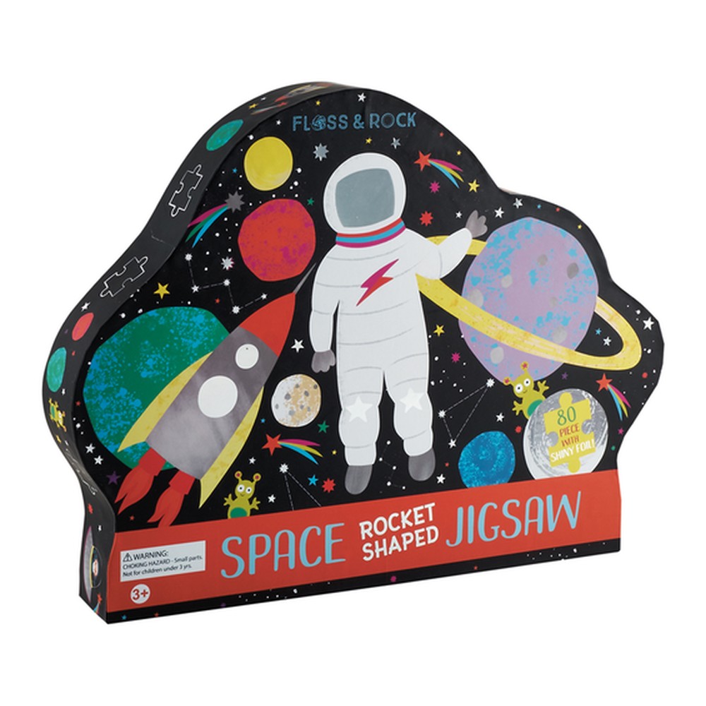 Puzzle Kosmos Floss & Rock – w kształcie rakiety, 80 elementów