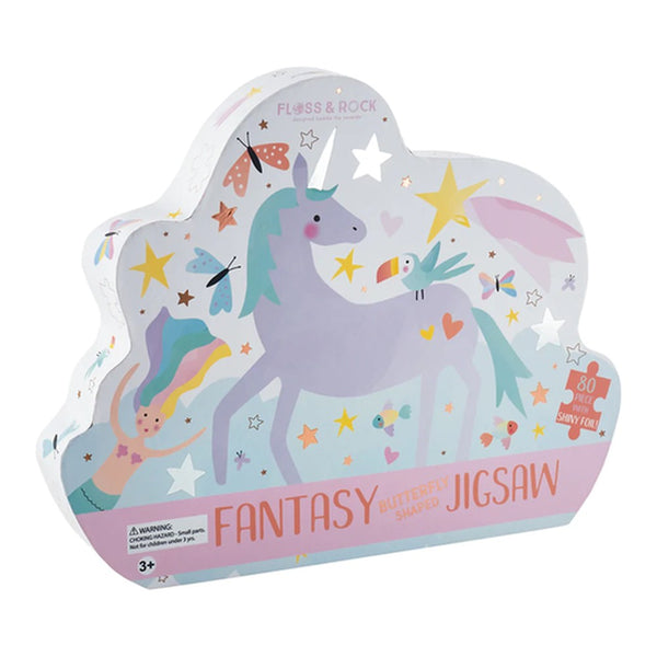 Puzzle Kraina Fantazji Floss & Rock – w kształcie motyla, 80 el.