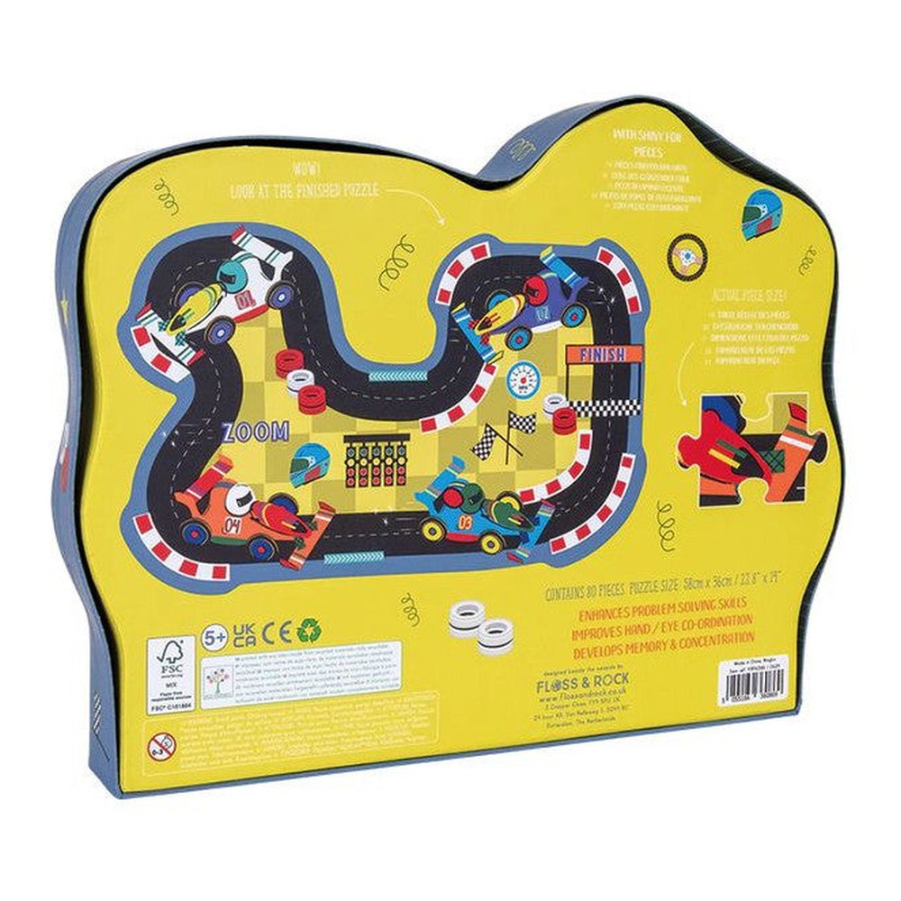 Puzzle Samochody Floss & Rock – 80 elementów w kształcie toru – zdjęcie 4