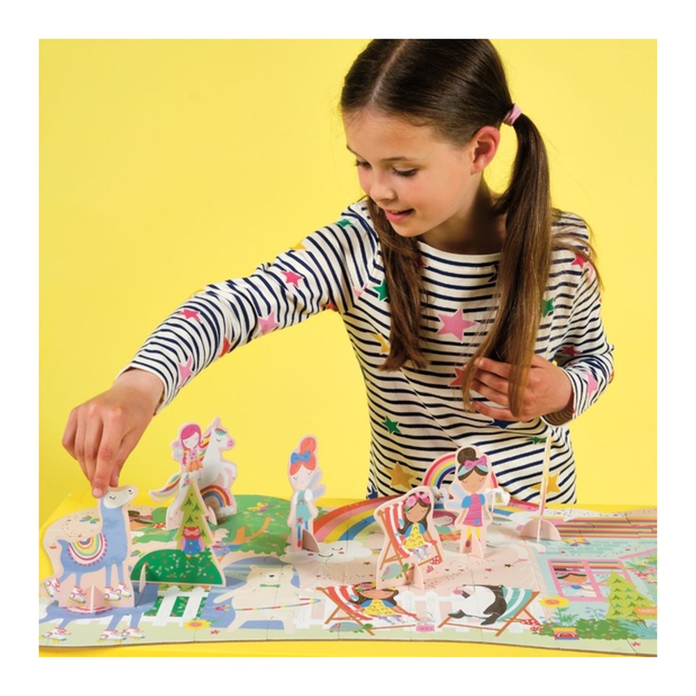 Puzzle Tęczowe Wróżki Floss & Rock – 60 elementów z 16 figurkami – zdjęcie 3