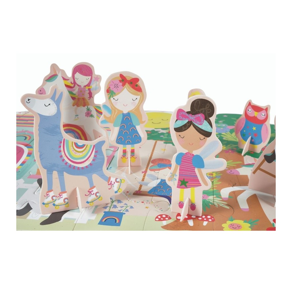Puzzle Tęczowe Wróżki Floss & Rock – 60 elementów z 16 figurkami – zdjęcie 4