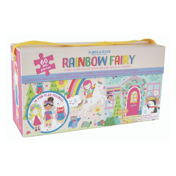 Puzzle Tęczowe Wróżki Floss & Rock – 60 elementów i 16 figurek