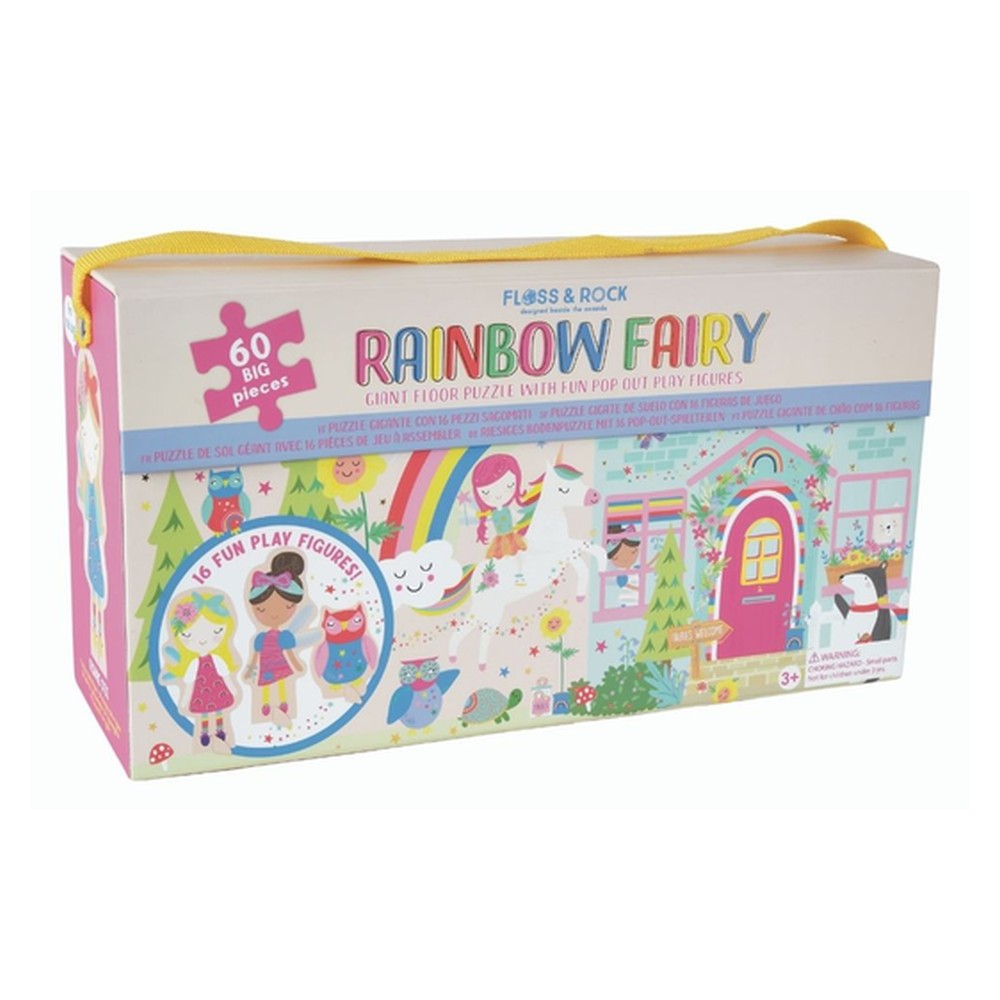 Puzzle Tęczowe Wróżki Floss & Rock – 60 elementów z 16 figurkami