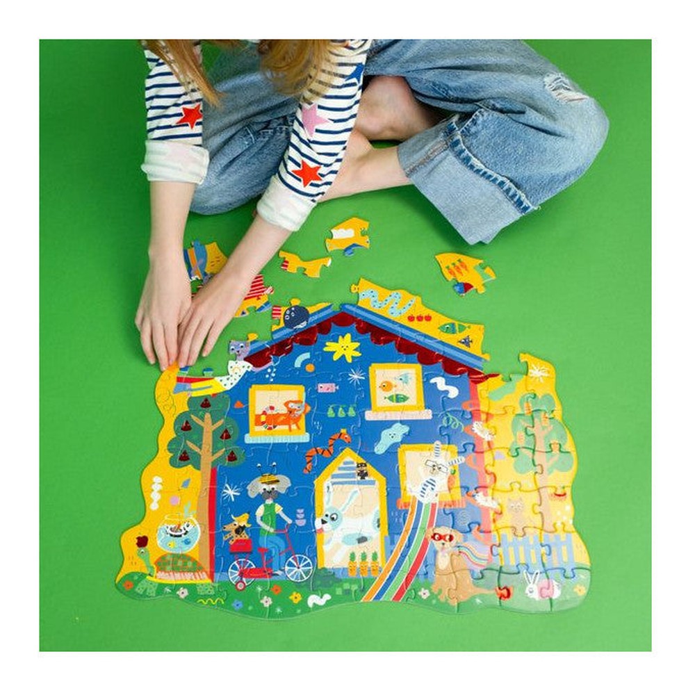Puzzle w kształcie domku Zwierzaki Floss & Rock – 80 elementów – zdjęcie 3