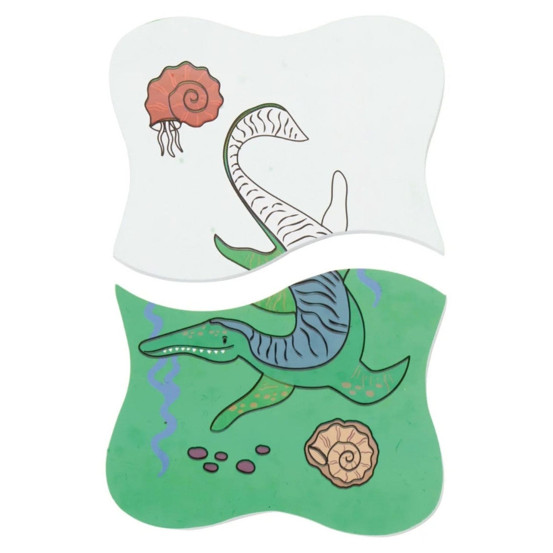 Puzzle wodne zmieniające kolory Floss & Rock – Dinozaury, 16 elementów – zdjęcie 2