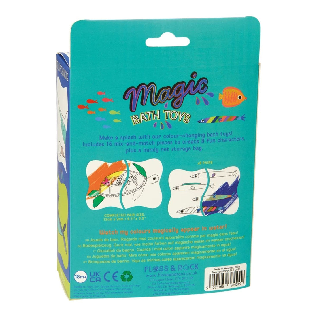 Puzzle wodne zmieniające kolory Floss & Rock – Ocean, 16 elementów – zdjęcie 6