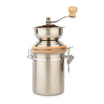 Ręczny młynek do kawy La Cafetière – srebrny, stal i drewno