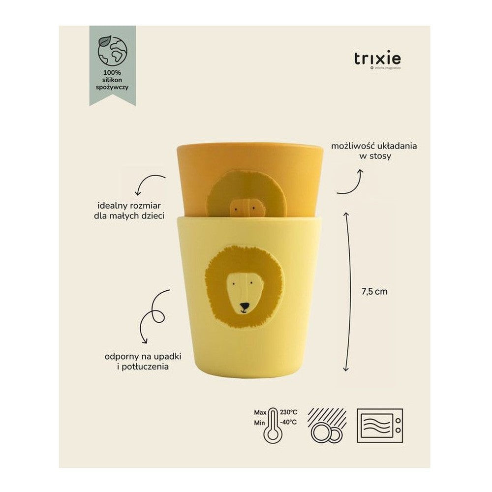 Silikonowe kubki Lew Trixie – 2 szt., 7,5 × 8 cm – zdjęcie 2
