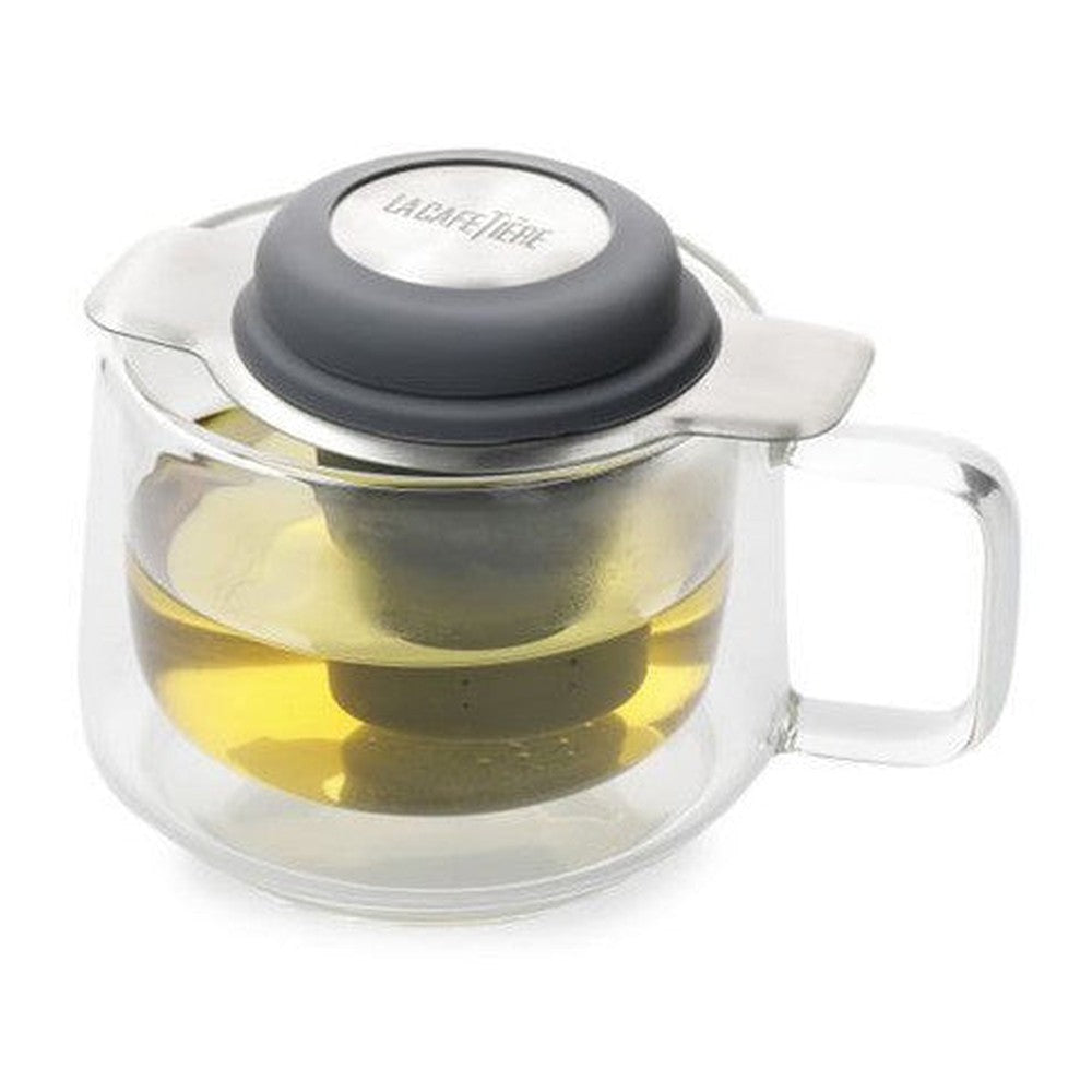 Składany zaparzacz do herbaty silikonowy La Cafetière – szary – zdjęcie 2