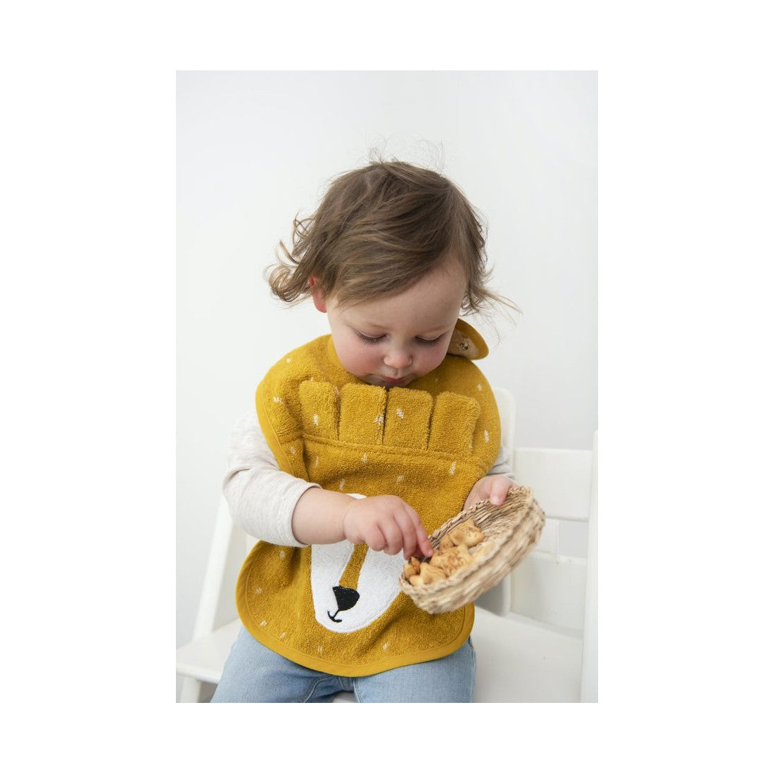 Śliniak Lew Trixie – bawełna organiczna, 44 × 26 cm – zdjęcie 4