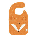 Śliniak Lis Trixie – bawełna organiczna, 44 × 26 cm