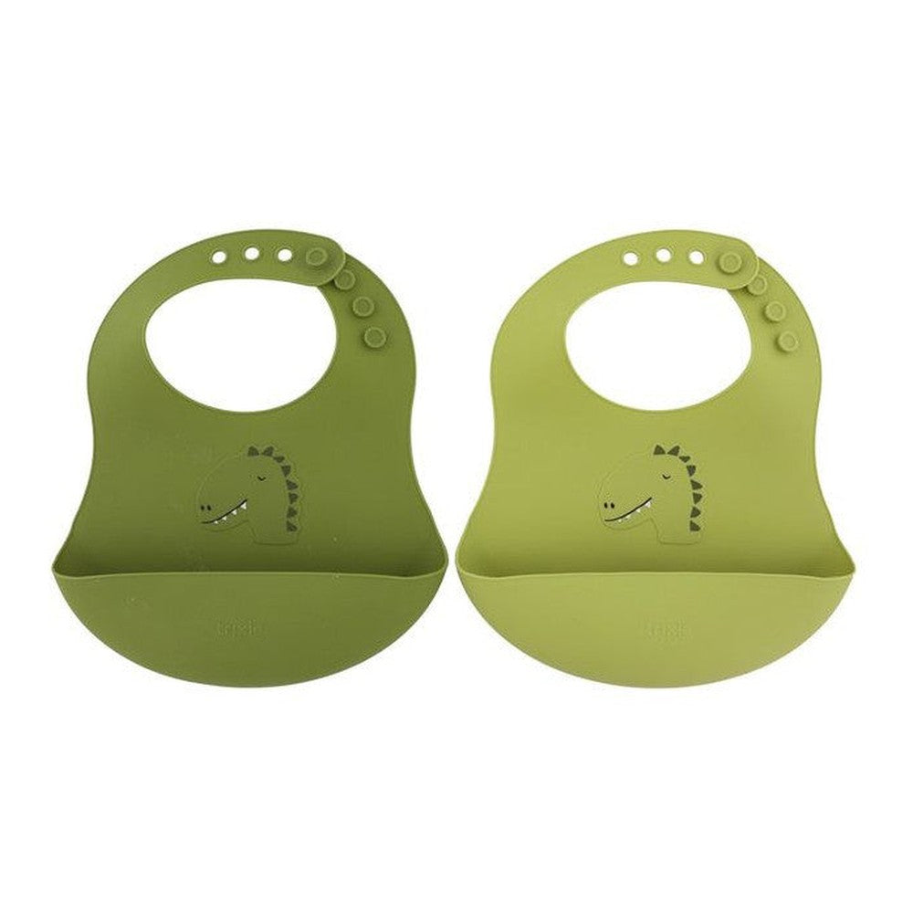 Śliniaki silikonowe Dinozaur Trixie – 2 szt., 29 × 22 cm – zdjęcie 3