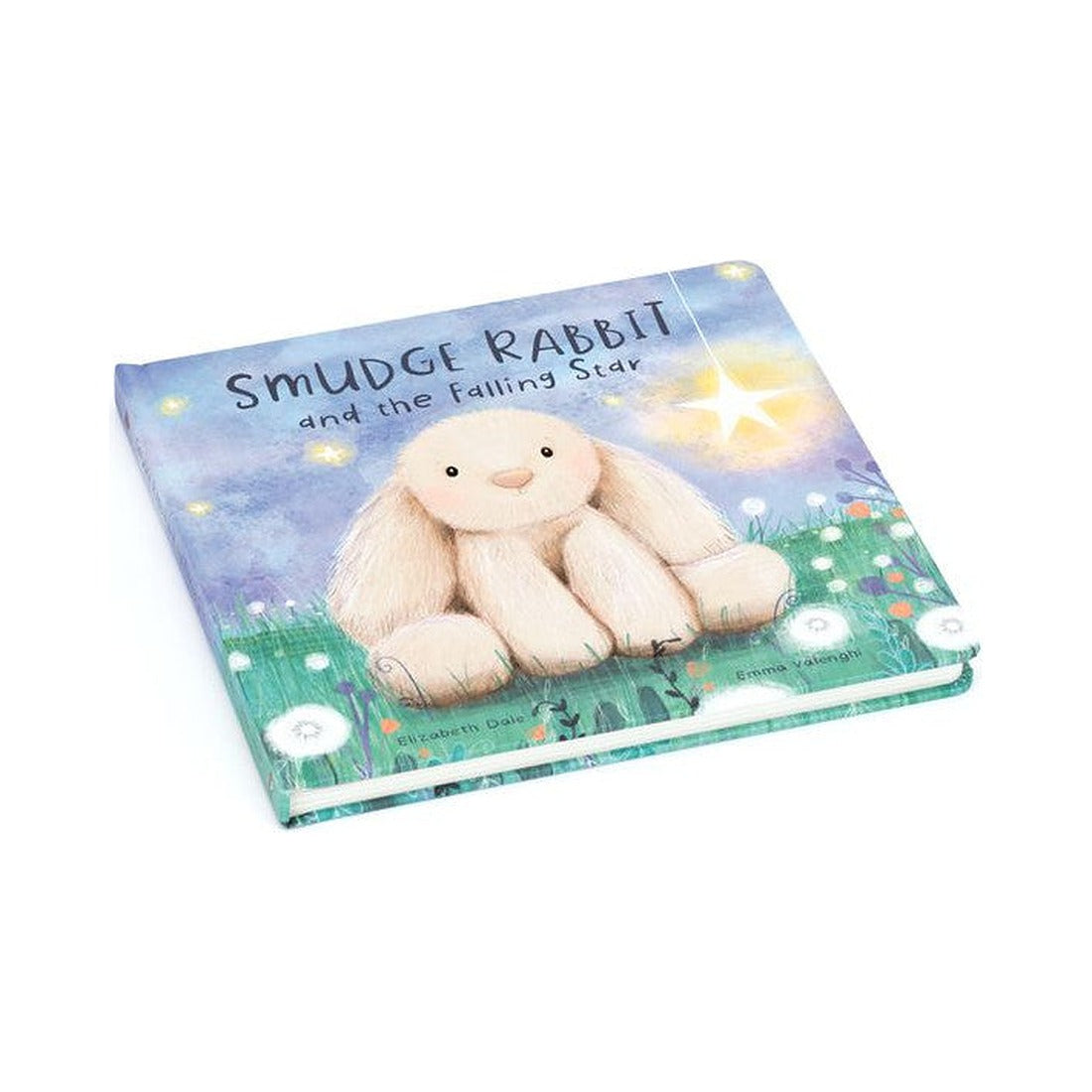Książeczka Jellycat „Smudge Rabbit and the Falling Star” (wydanie angielskie) – okładka, widok pod kątem