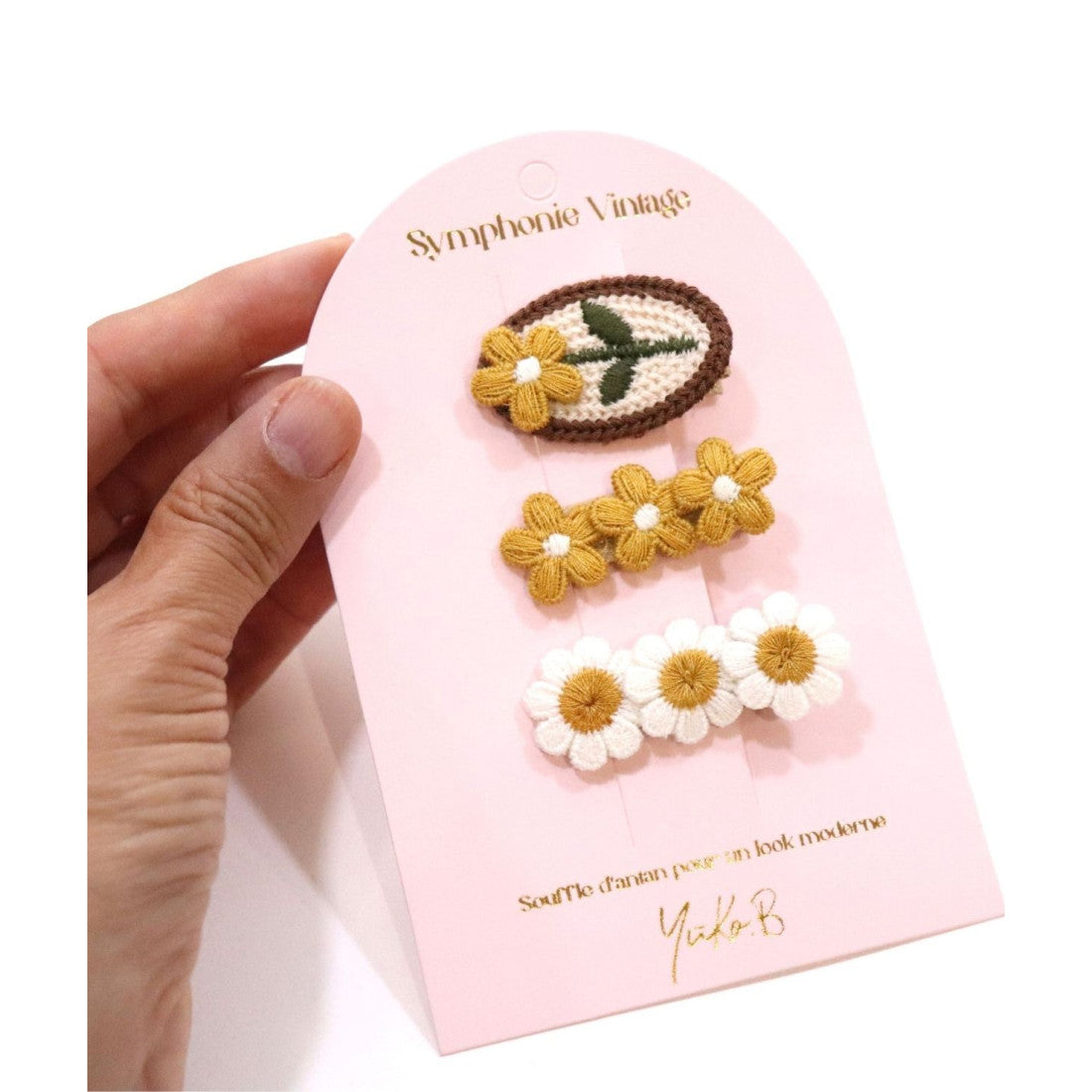 Spinki do włosów Symfonia Yuko.B – Vintage, 3 szt. – zdjęcie 2