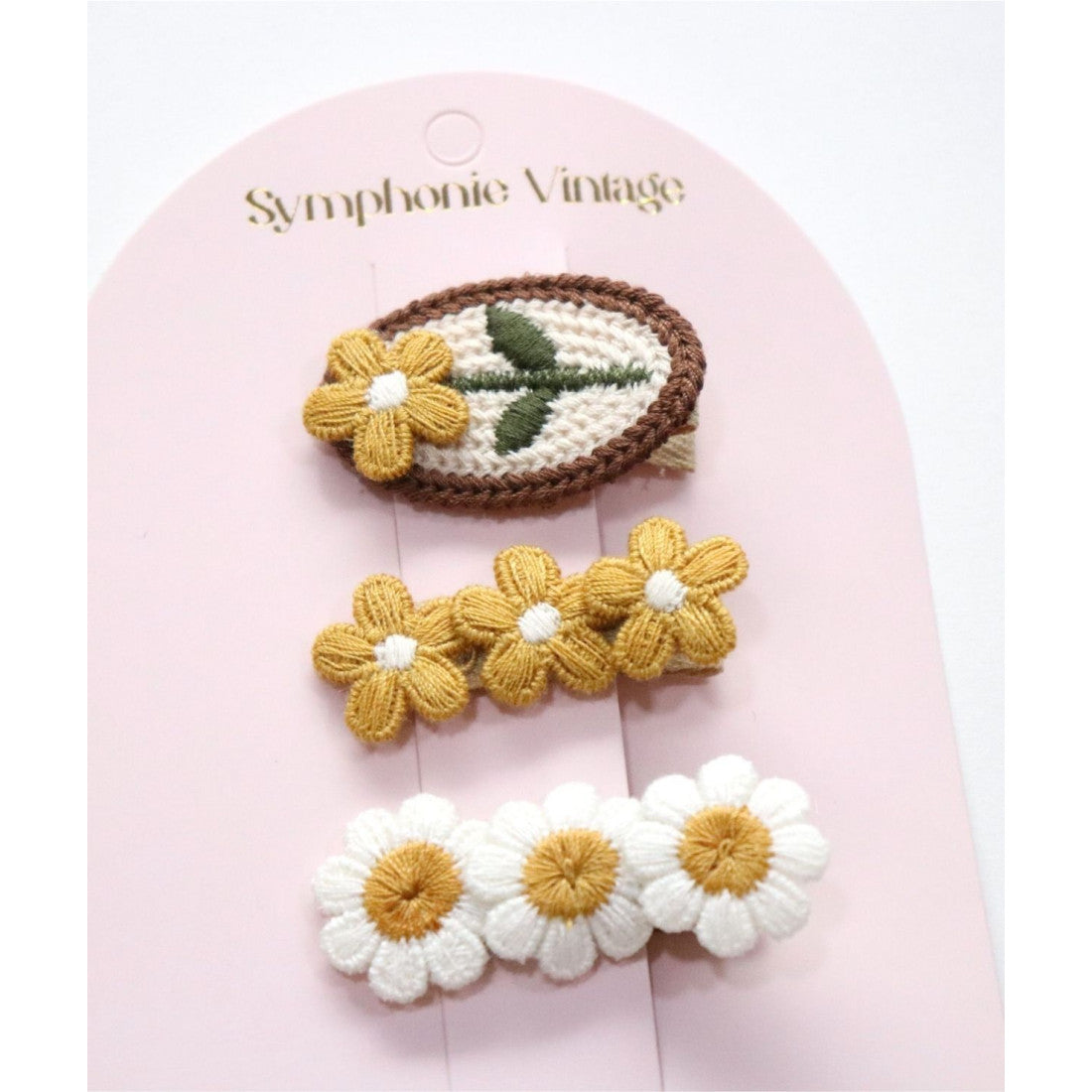 Spinki do włosów Symfonia Yuko.B – Vintage, 3 szt. – zdjęcie 3