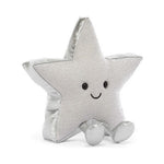 Maskotka Jellycat Amuseables – Srebrna Gwiazdka 17 cm, widok 3/4 z przodu