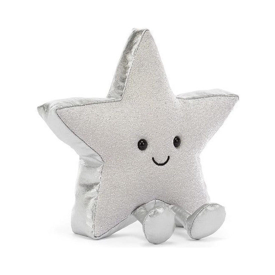 Maskotka Jellycat Amuseables – Srebrna Gwiazdka 17 cm, widok 3/4 z przodu