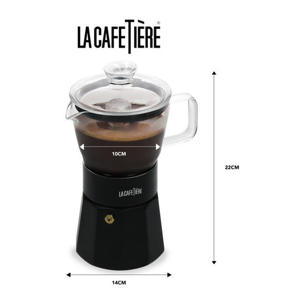 Szklana kawiarka Verona La Cafetière – czarna, 290 ml – zdjęcie 4
