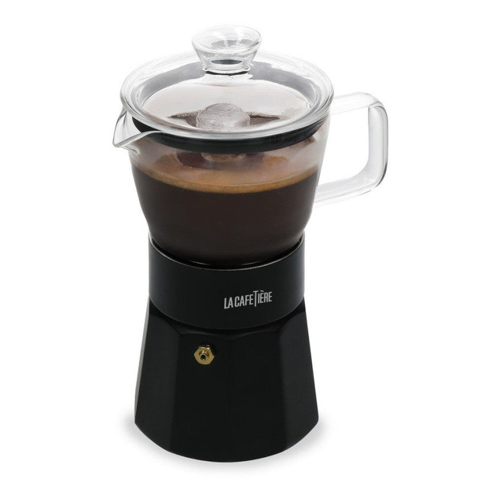 Szklana kawiarka Verona La Cafetière – czarna, 290 ml