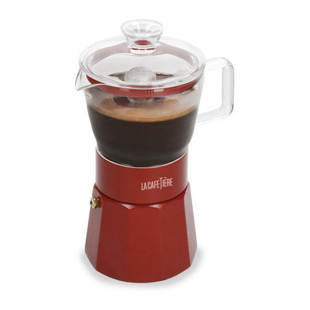 Szklana kawiarka Verona La Cafetière – czerwona, 290 ml – zdjęcie 3