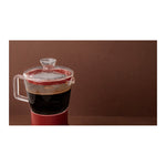 Szklana kawiarka Verona La Cafetière – czerwona, 290 ml – zdjęcie 5