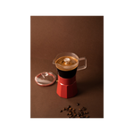 Szklana kawiarka Verona La Cafetière – czerwona, 290 ml – zdjęcie 6