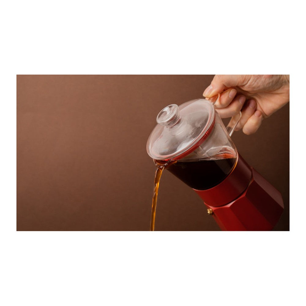 Szklana kawiarka Verona La Cafetière – czerwona, 290 ml – zdjęcie 7