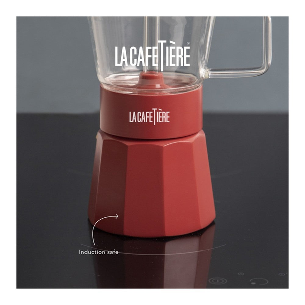 Szklana kawiarka Verona La Cafetière – czerwona, 290 ml – zdjęcie 8