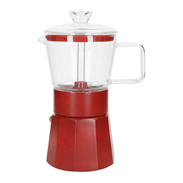 Szklana kawiarka Verona La Cafetière – czerwona, 290 ml