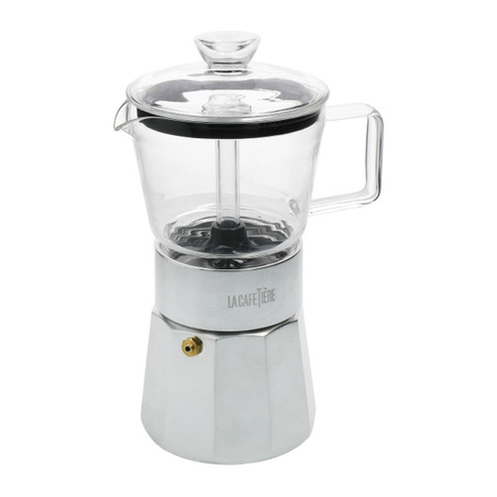 Szklana kawiarka Verona La Cafetière – srebrna, 290 ml – zdjęcie 2