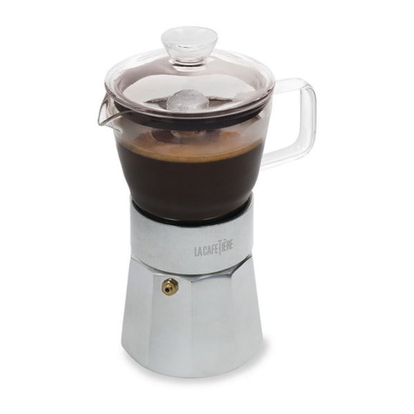 Szklana kawiarka Verona La Cafetière – srebrna, 290 ml