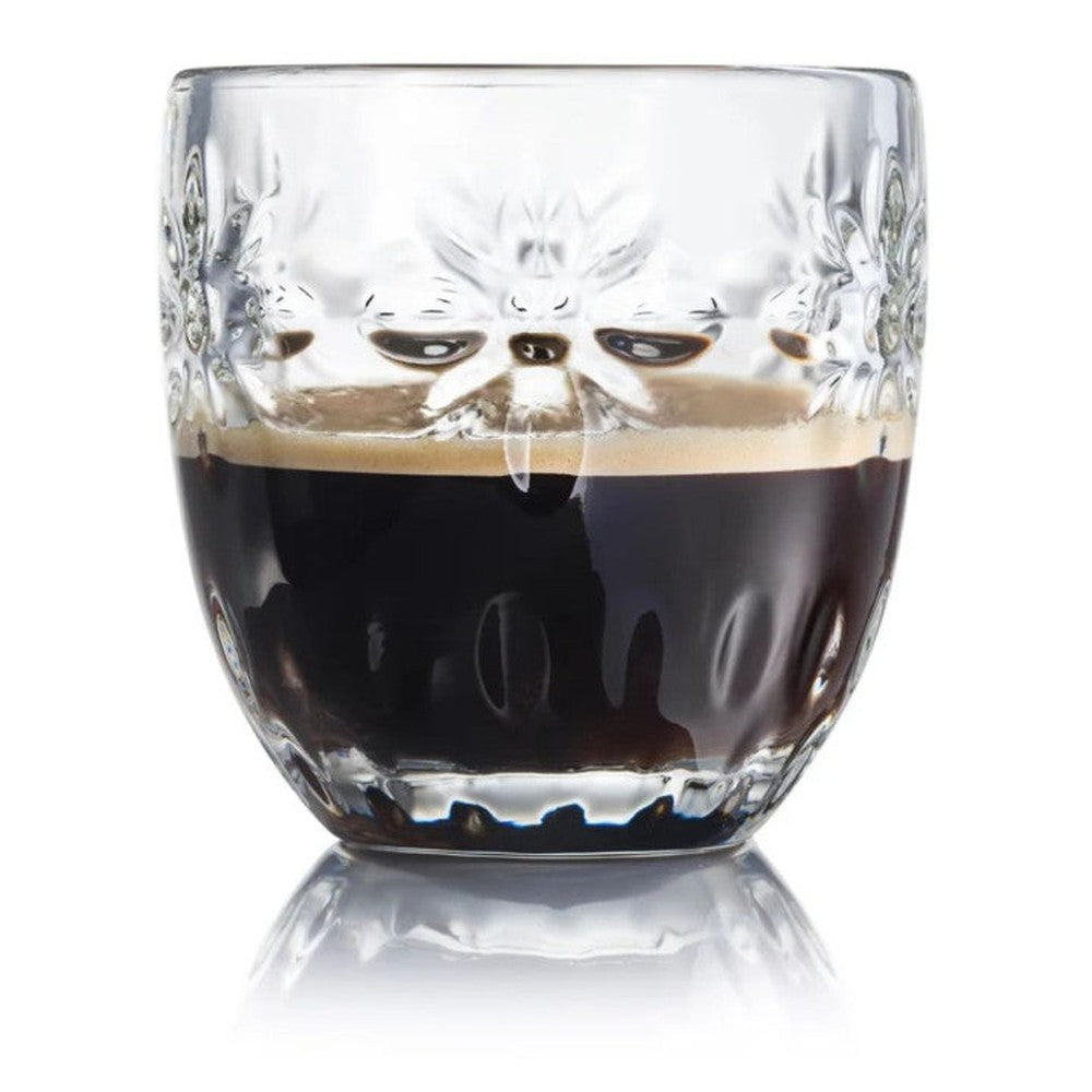 Szklanka do espresso Troquet La Rochère – kwiatowy motyw 100 ml – zdjęcie 3