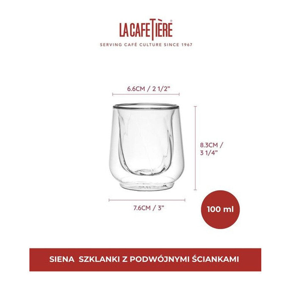 Szklanki do kawy Siena z podwójnymi ściankami La Cafetière – 2 szt., 135 ml – zdjęcie 6