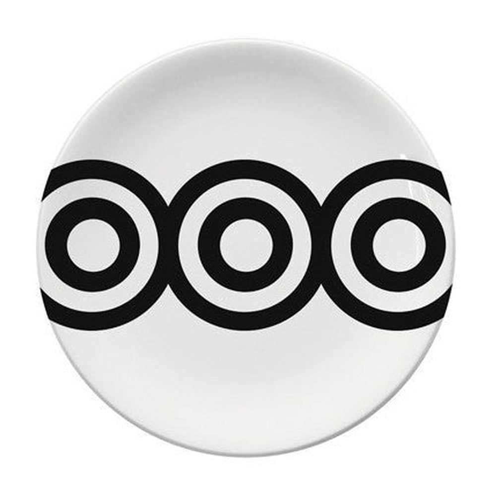 Talerz płaski porcelanowy Zen PPD – biały, Ø 26,5 cm, zestaw 4 szt.