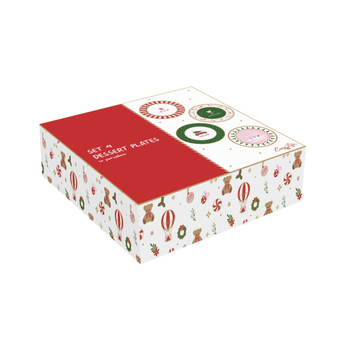 Talerzyki deserowe Świąteczny twist Easy Life – Christmas Twist, 4 szt., Ø 19,5 cm – zdjęcie 2