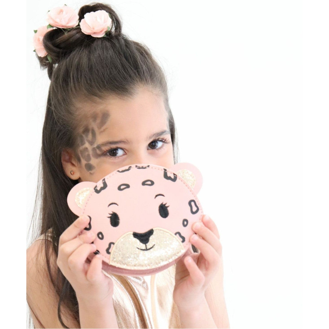 Torebka na ramię Leo the Leopard Yuko.B – różowa, 16 × 5 × 13 cm – zdjęcie 6