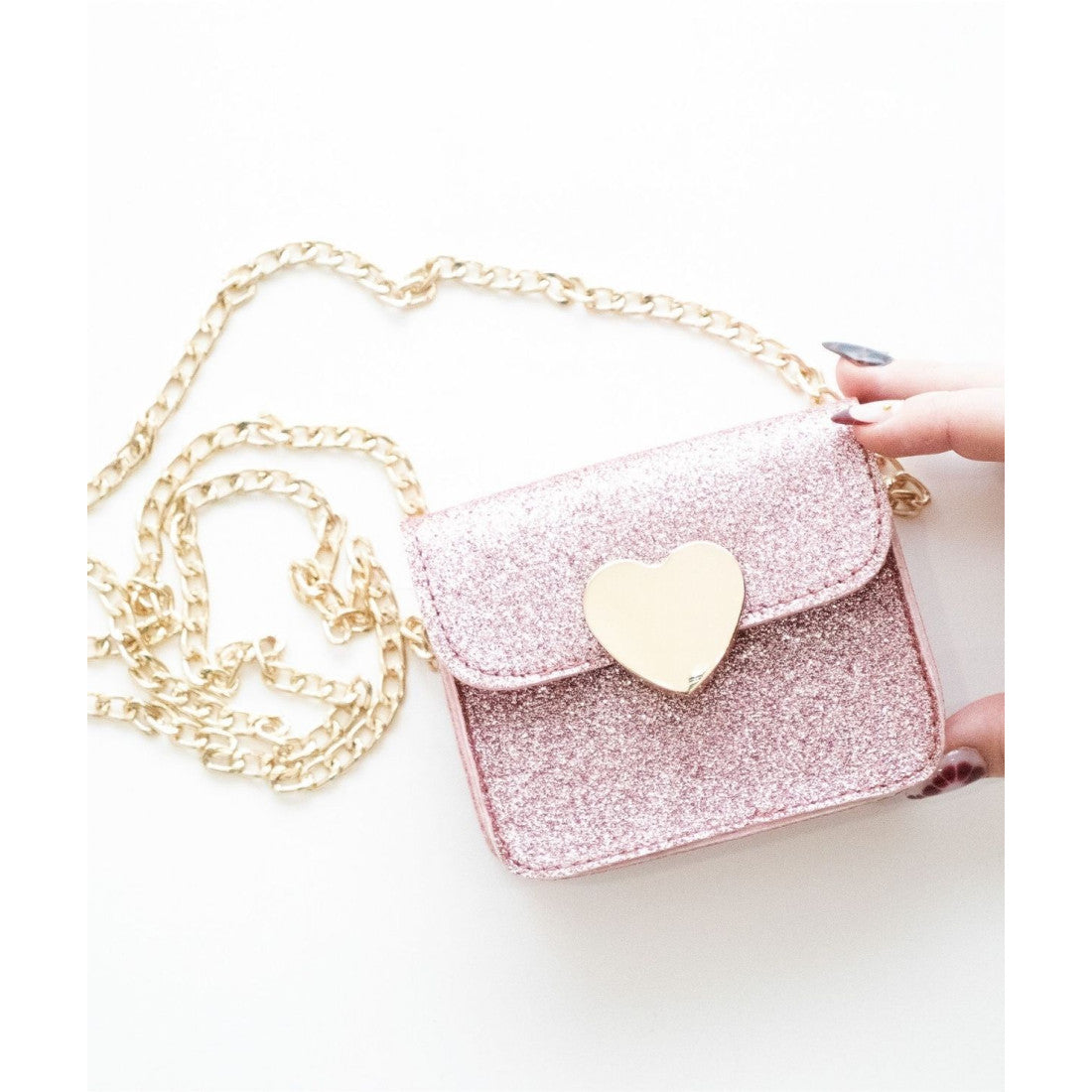 Torebka na ramię Mini Love Yuko.B – różowa, 11 × 10 × 10 cm – zdjęcie 4