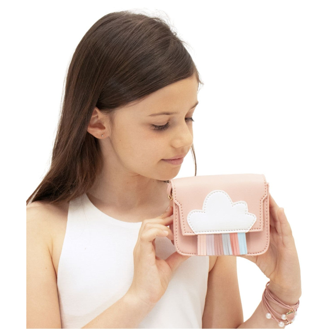 Torebka na ramię Rainbow Mini Yuko.B – różowa, 11 × 5 × 12,5 cm – zdjęcie 3