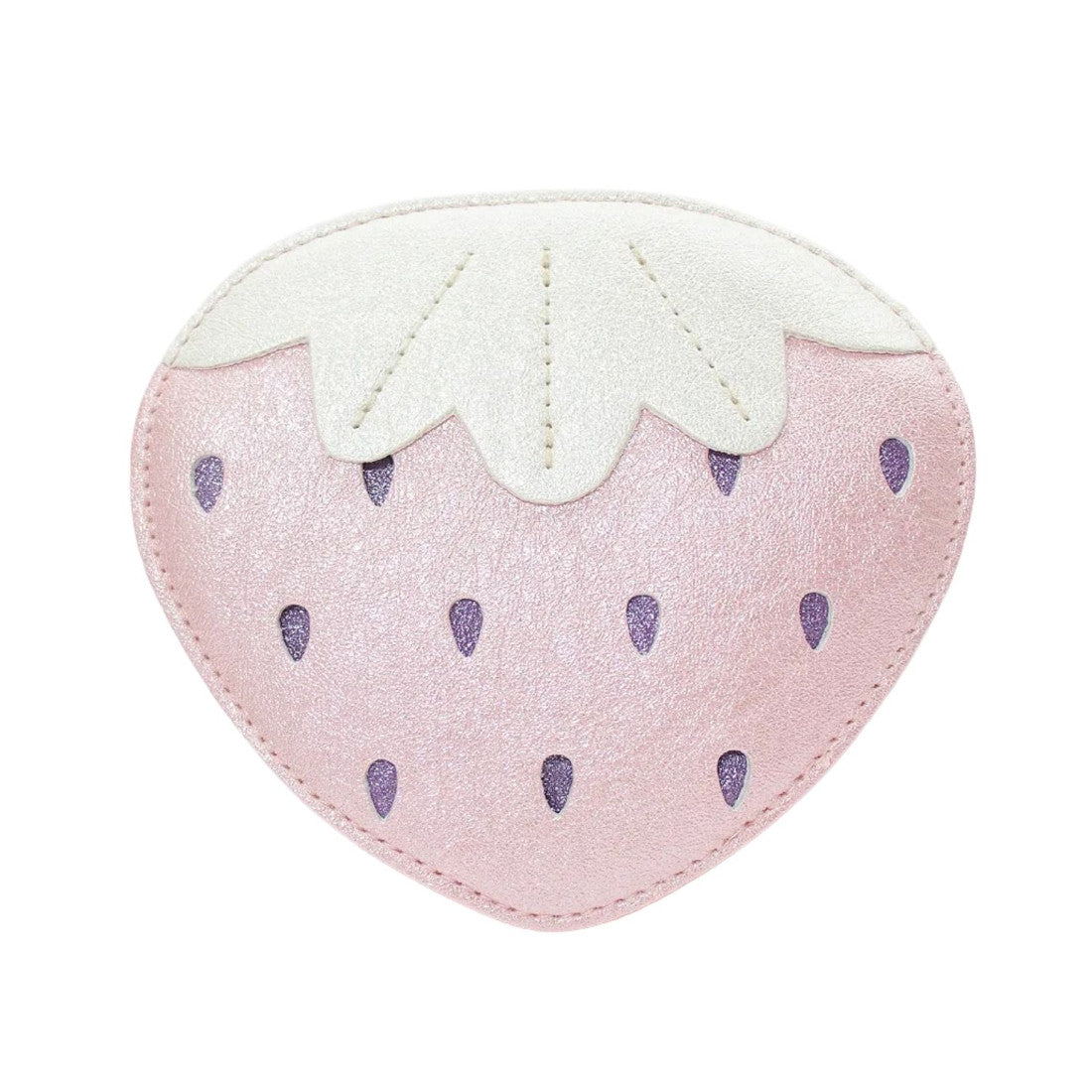 Torebka na ramię Truskawka Yuko.B – różowo-biała, 13 × 5,5 × 12 cm