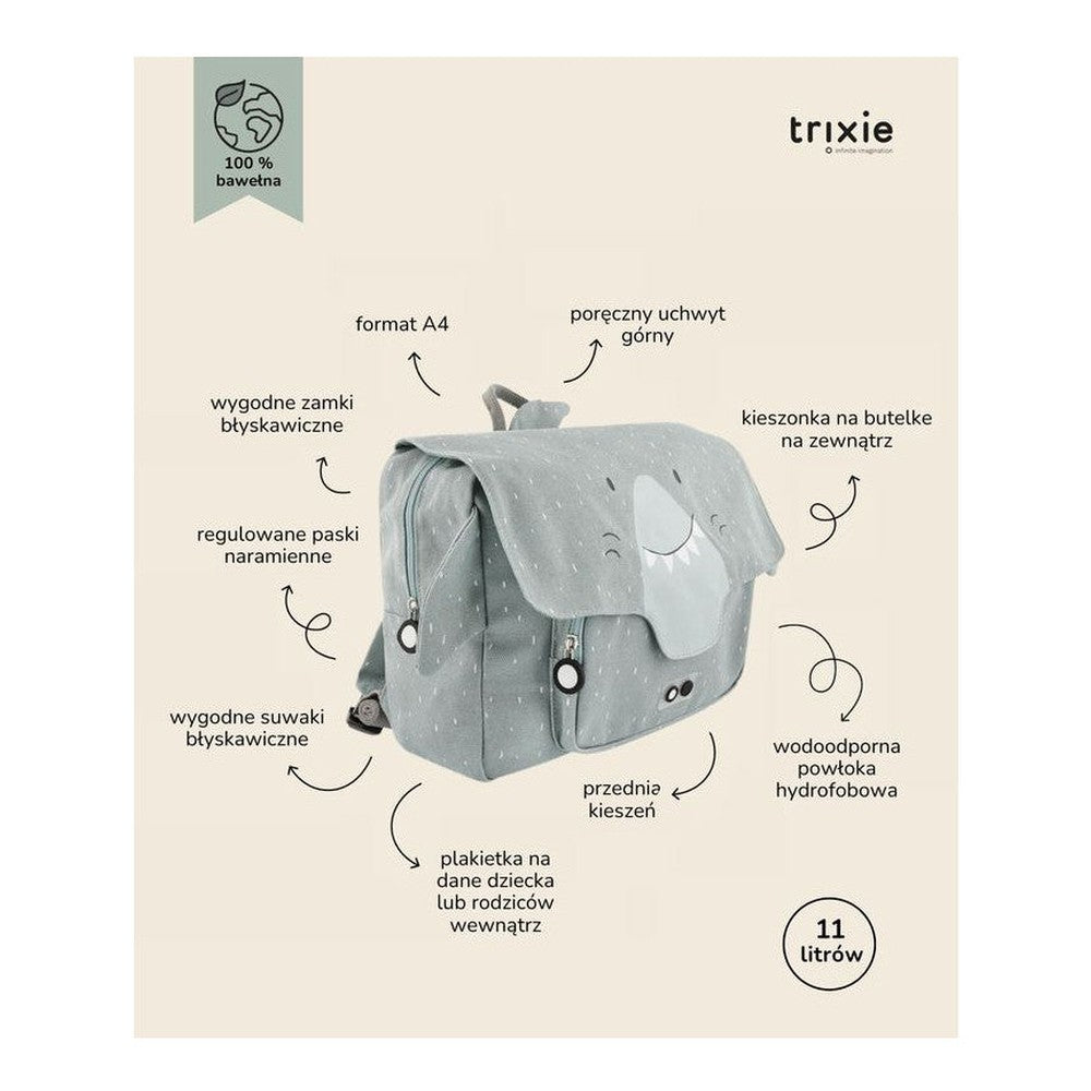 Tornister Rekin Trixie – 29 × 25 × 10 cm – zdjęcie 5