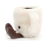 Pluszowa filiżanka espresso Jellycat z boku, z uszkiem