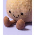 Maskotka Jellycat Amuseables – Hortensja 24 cm, zbliżenie na lnianą doniczkę z buzią