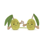 Maskotka Jellycat Amuseables – Oliwki 14 cm, oliwki rozłączone, widać rzep na łapce