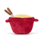 Maskotka Jellycat Amuseables – Garnuszek Fondue 20 cm, widok z tyłu