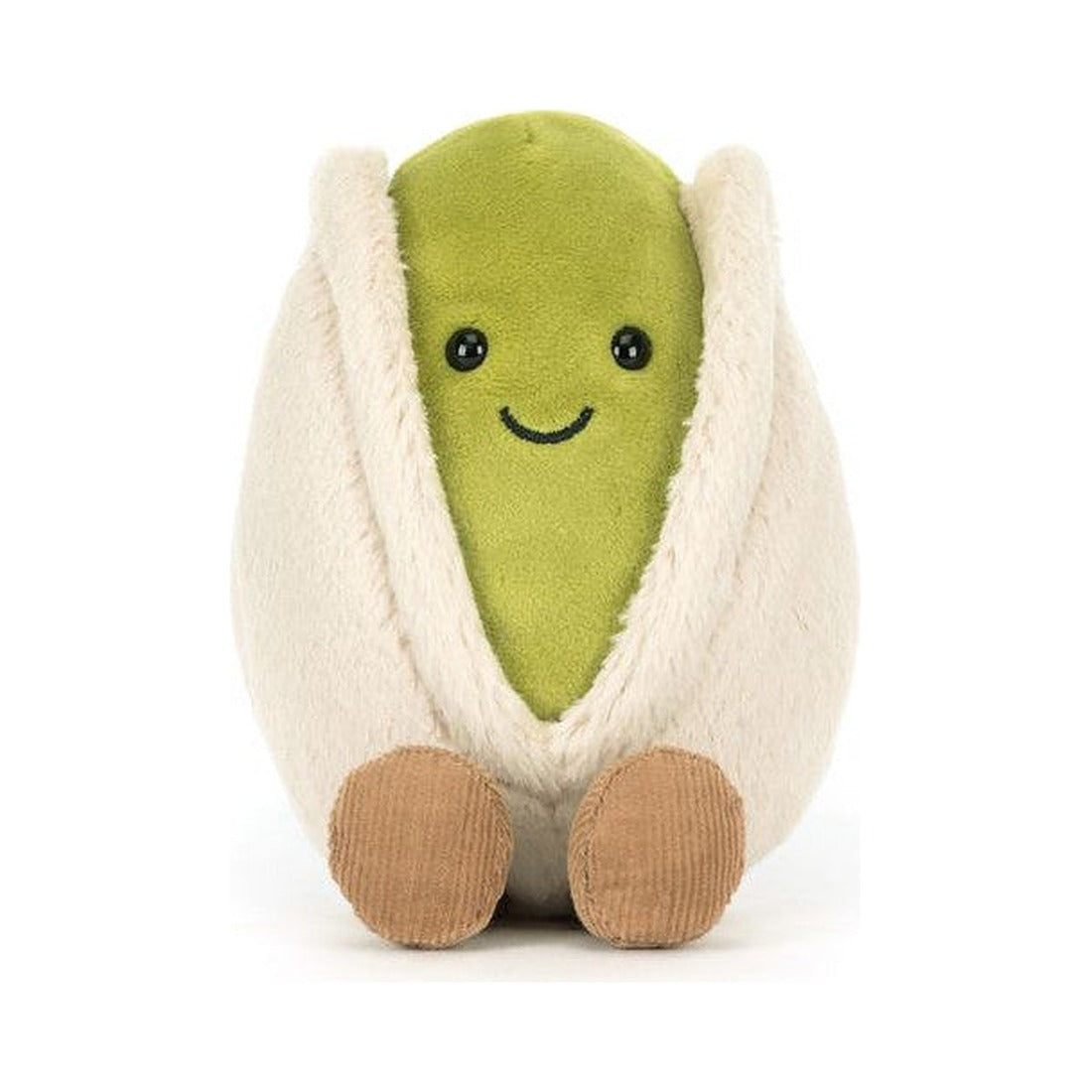 Maskotka Jellycat Amuseables – Pistacja 14 cm, zbliżenie na buzię