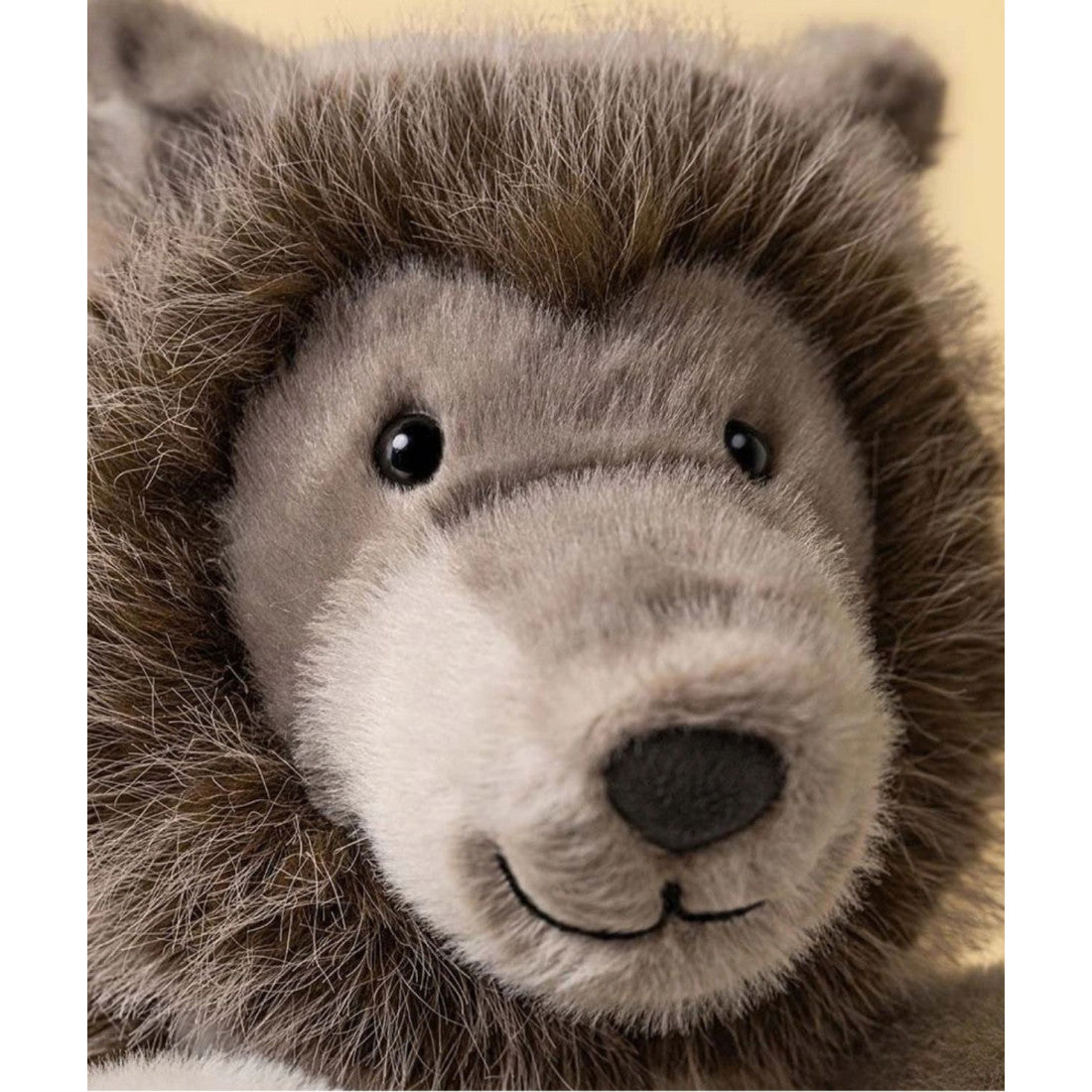 Maskotka Jellycat – Wilk Ulrich 40 cm, zbliżenie na pyszczek